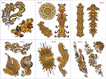 Water Transfer Tattoos - Henna Designs